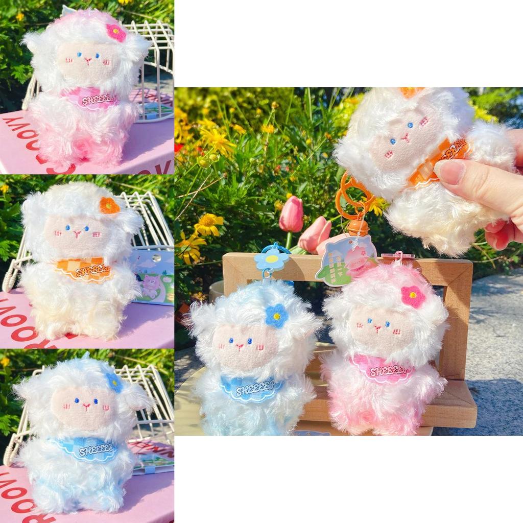 Adorable Jinnew Plush Sheep Keychain Cute Cartoon Plush Doll Accessory Gift