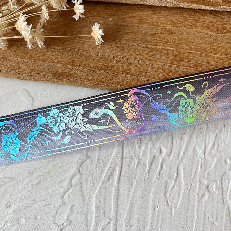 2,5 см x 4,5 м/рулон Упаковочные ленты Декоративные Разноцветные Брошь Значок Рисунок горячего тиснения Головной убор Шляпа Мультяшная Подарочная коробка