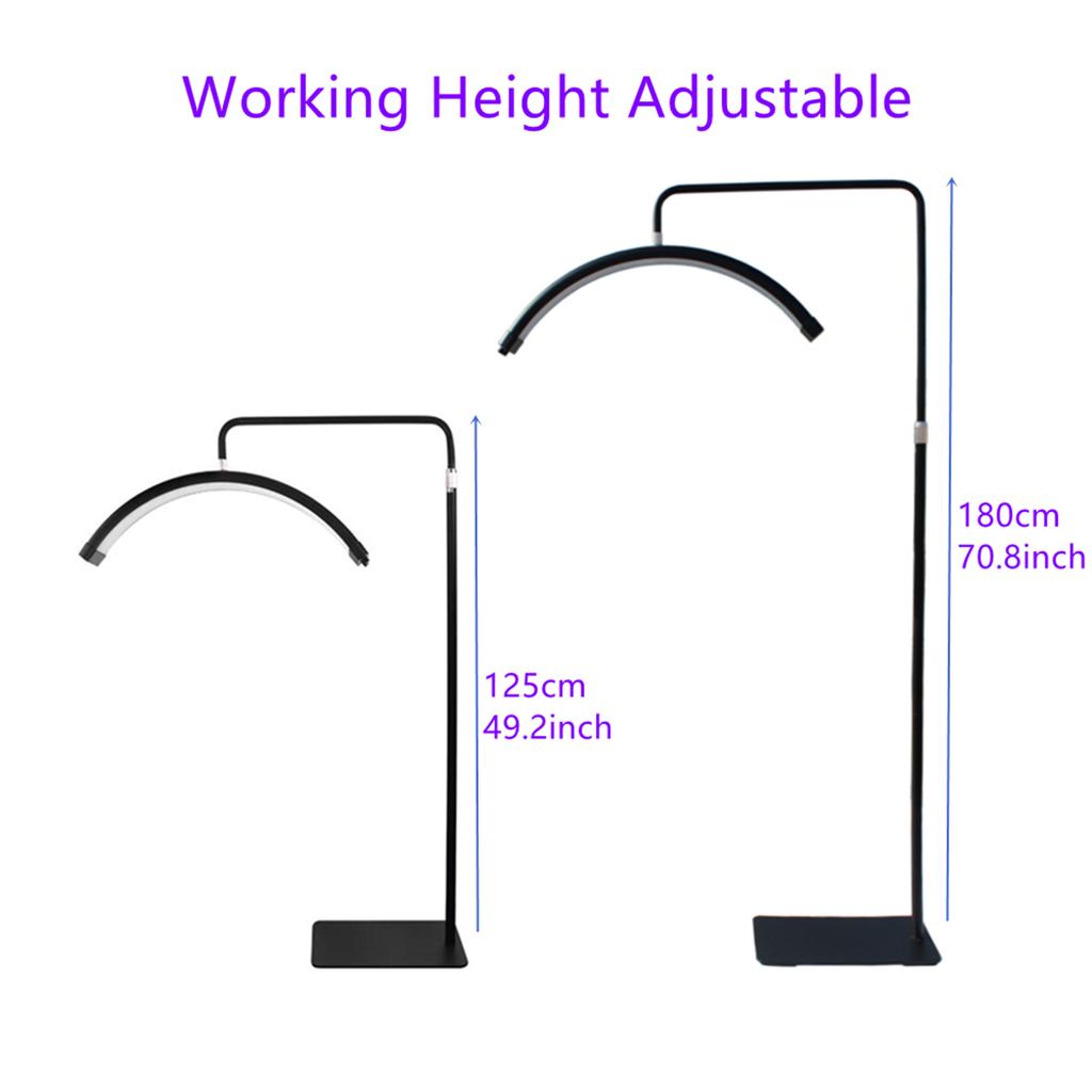 45W Half-moon Shaped Floor Fill Light LED Video Light 3000K-6000K Adjustable Brightness with Max.