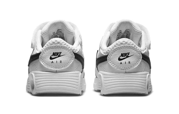 Nike Air Max SC Abrasion Resistant Lightweight Cushioning Low top Running Shoes White Black Infant And Toddler CZ5361-102