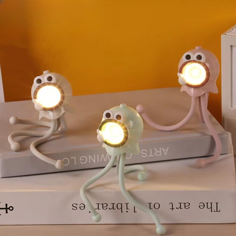Креативный забавный ночник в виде осьминога, мультяшный мини-светодиодный фонарь для детской спальни, прикроватная лампа, переносная настольная лампа, игрушка в подарок