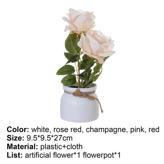 1 Набор Имитация Цветка Износостойкий Пластик Вечный Искусственный Цветочный Горшок