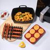 Silicone Air Fryer Liners Set Non-stick Baking Tray Hot Dog Bacon Rack Reusable Baking Pans Air Fryer Cooking Utensils