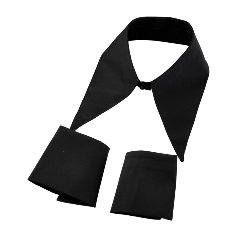 Detachable False Collar Girls Blouse Accessory for Hoodie Sweater Sweatshirt for Lady Girl Wrist Cuffs Collar