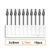 10PCS 3x6mm  Carbide Burrs Rotary Drill Grinder Carving Bit Double Cut Hand Tools Power Tool Accessories Household Supplies