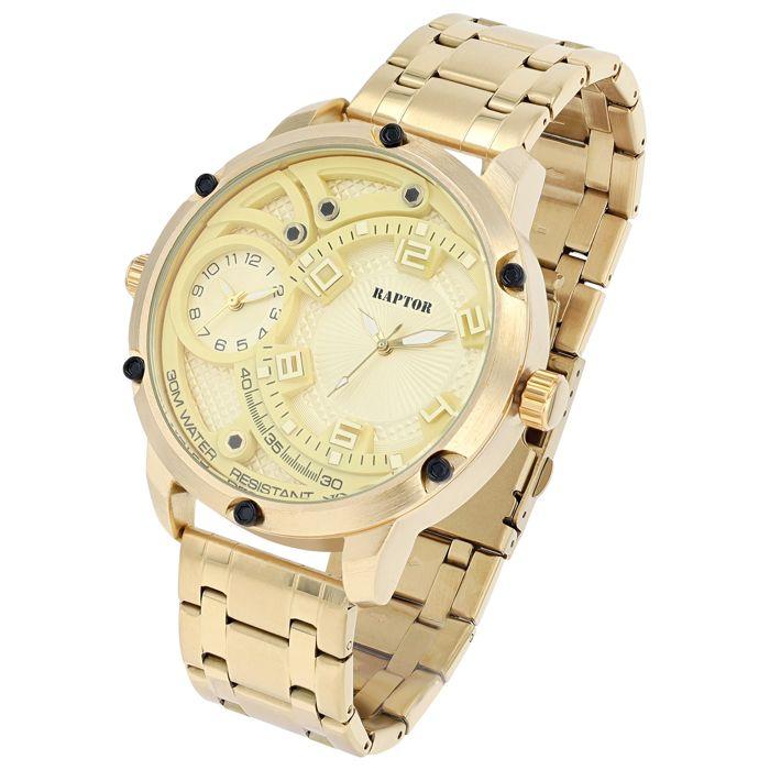 Montre homme - Raptor - Quartz - Bracelet acier inoxydable - Analogique