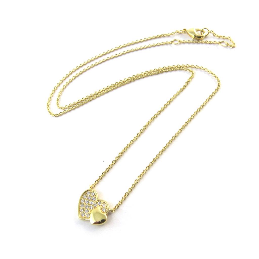 Les Trésors De Lily [N5371] - Gold Plated 'Love' Necklace