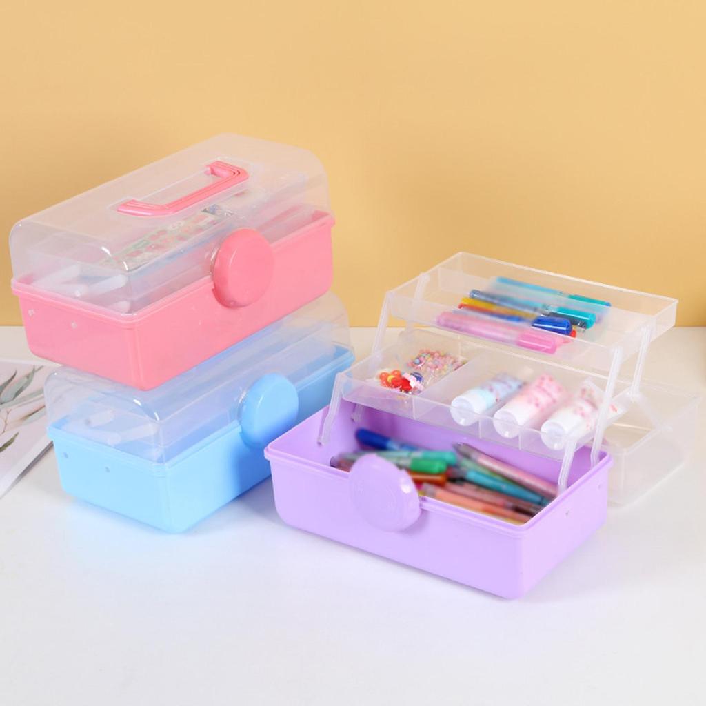 3 Layer Storage Box Sewing Supplies Organizer Multipurpose for Nails Making Sets Art