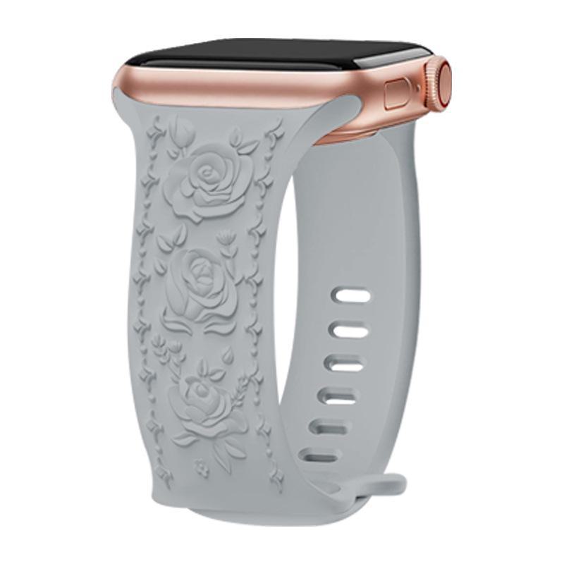 Спортивный ремешок с тиснением Big Rose для Apple Watch (Серии 1-9)