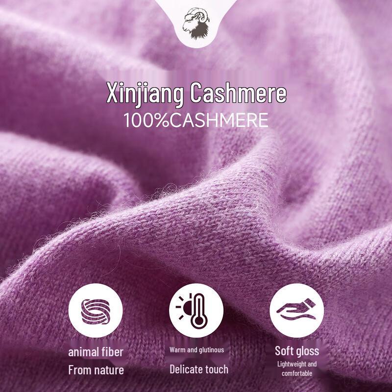 Zhaojun Women's 2025 A/W Round Neck Cashmere Sweater