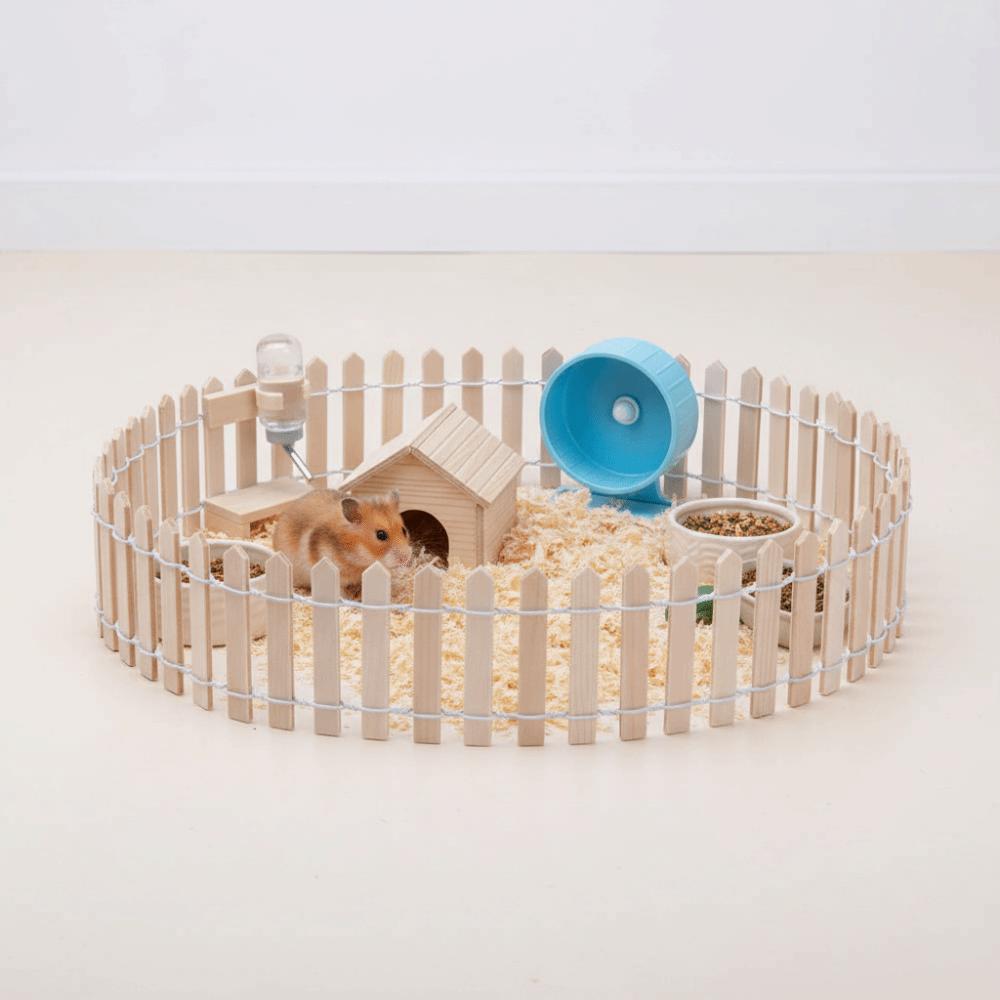 90x5cm Mini Fairy Garden Fence Natural Wood DIY Wooden Fence  Dollhouse Decoration