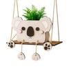 Подвесной держатель для кашпо Милый животный держатель для горшка Подвеска-качели для цветочного горшка Держатель для комнатных растений Суккуленты Декор для домашнего сада