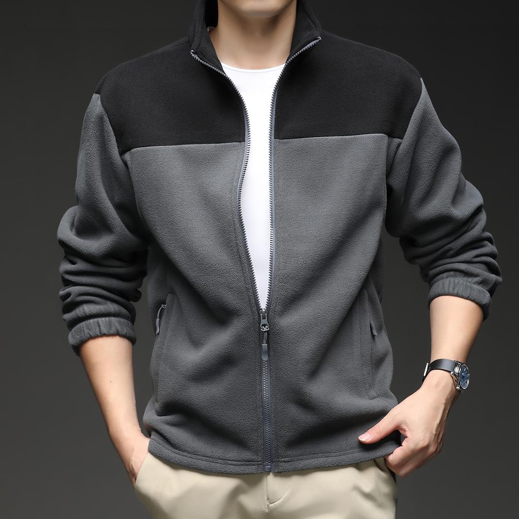 Осенне-зимние флисовые толстовки с капюшоном, с длинным рукавом, двусторонние, теплые, удобные, лоскутные, кардиган, куртка