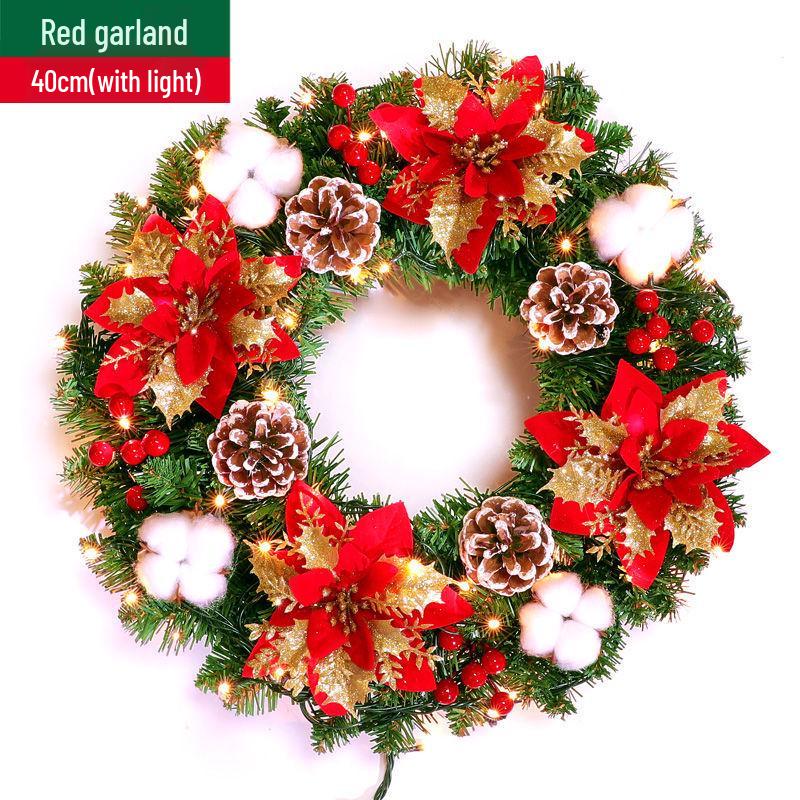 Рождественский венок кольцо из ротанга: 50/60/80СМ Подвеска на дверь и 2,7М Ротанговая гирлянда для украшения дерева/окна
