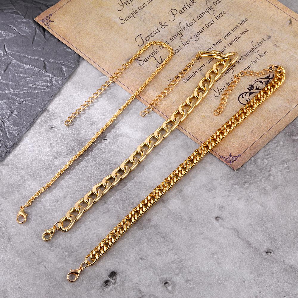 6 шт./компл., богемные женские винтажные роскошные блестки, простая золотая толстая цепочка, кристалл, замок, кулон, нестандартный браслет