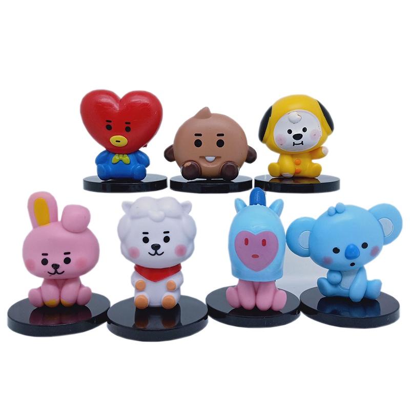 Изысканный набор из 7 фигурок звезд K-pop группы Bangtan Boys для уникального декора