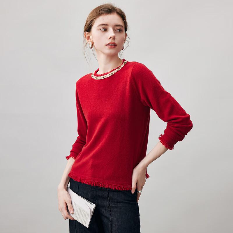 Kemon Boca Women's 2025 Autumn/Winter Round Neck Cashmere Sweater