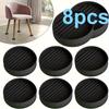 Rubber Material Non Slip Caster Cups Round Shape Chair Feet Stoppers Furniture Coasters Beds