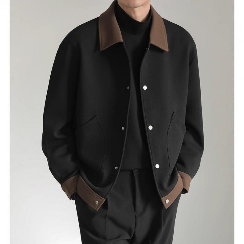 Весенний дизайн, простая повседневная куртка, новая свободная куртка с контрастными лацканами