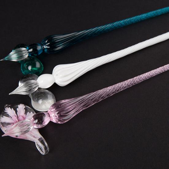 Стеклянная ручка Каллиграфия Комиксы Живопись Красивые цветовые эффекты Перо для погружения Плавные линии Простота в использовании Резьбовой дизайн Чернильная ручка для погружения