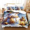 3Pcs Fashion Duvet Cover Collection Plaid Christmas Gnomes Print Bedding Collection Soft Comfortable Duvet Cover For Bedroom Guest Room