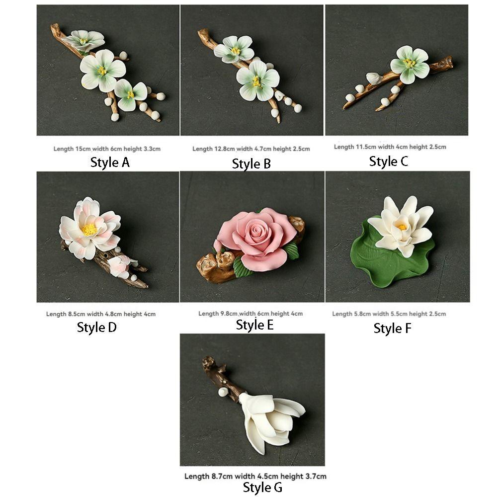 Flower Shape Incense Stick Holder Ceramics Aromatherapy Base Gift Tea Table Oraments Yoga Studios