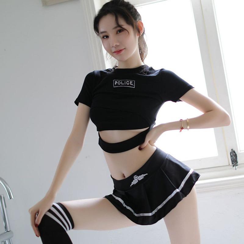 Sexy female senior uniform hot sexy underwear football cheerleading waist shapewear suit
