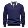 2024 Men's Versatile Long Sleeve Polo Sweatshirt - Trendy European Style, High-Quality Casual Autumn Wear