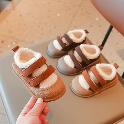 Зимние плюшевые детские ботинки Ботинки для девочек Повседневная теплая детская обувь для малышей Мягкая подошва Детская обувь для малышей Ботинки для девочек и мальчиков