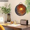 5 шт. Деревянного настенного художественного декора, 7,87-дюймовая круглая табличка с изображением восхода солнца в пещере - классический стиль, многоцелевое настенное украшение - не требуется электричество, идеально подходит для