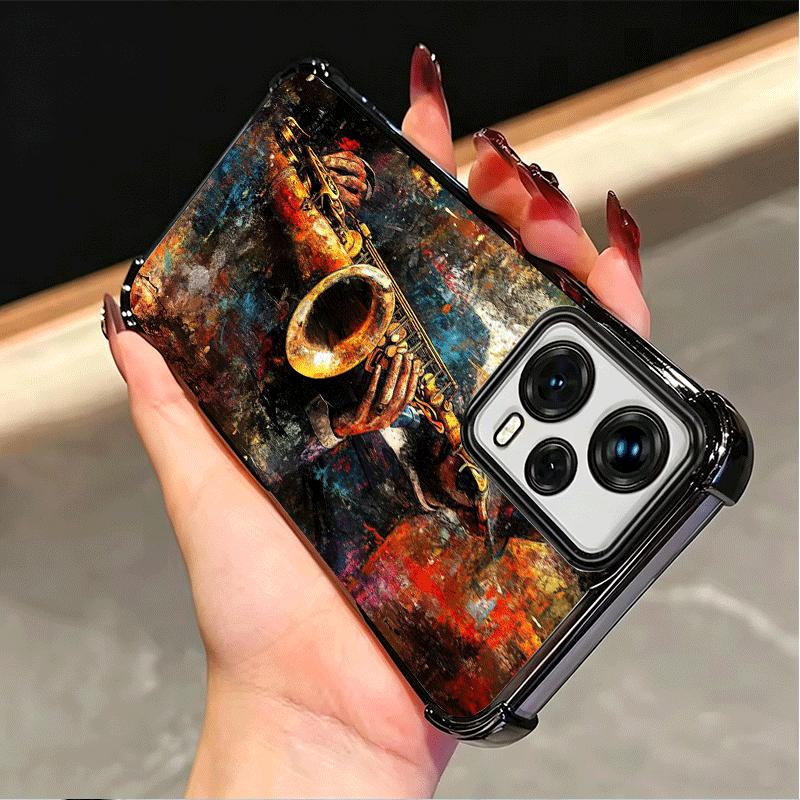 Мягкий чехол для телефона с изображением саксофона для Xiaomi Poco X7 X8 Pro Max X6 X5 X3 F8 Ultra F7 M8 M7 M5S Redmi 15C 15A 15 14C 13C