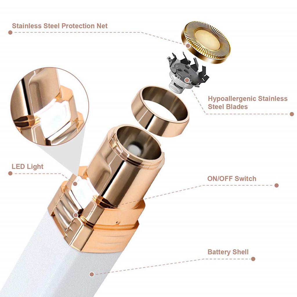 Женский триммер для лица Электрическая помада Портативная форма Бритва для волос Очиститель USB-кабель для женского макияжа