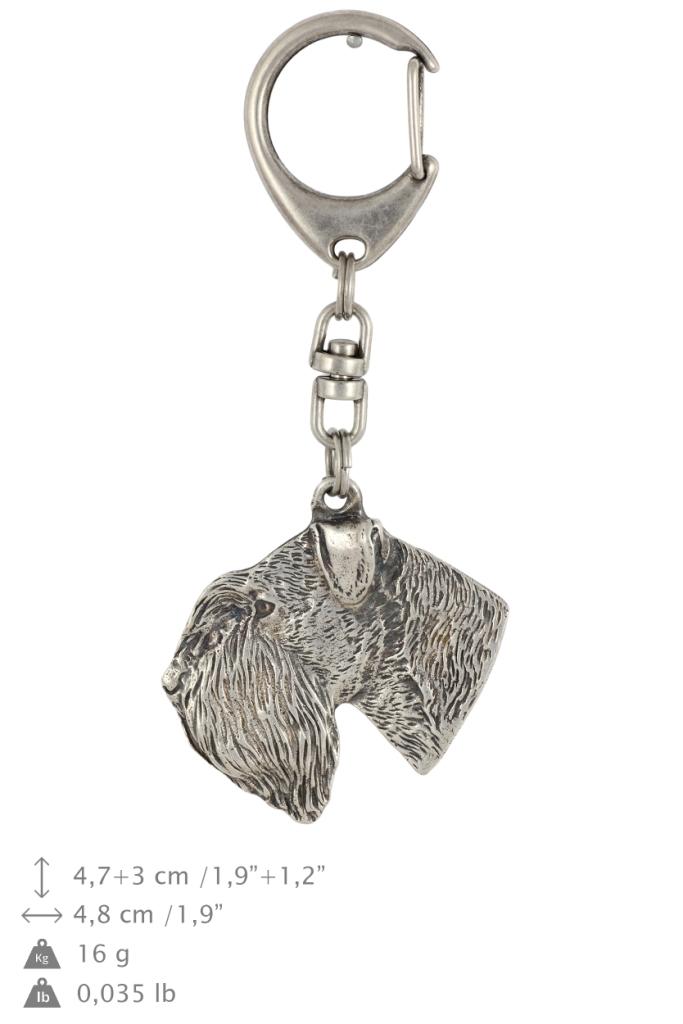 Sznaucer, Schnauzer Iii - Posrebrzany Brelok Do Kluczy Z Psem, Ozdoba Torebki, Zawieszka Do Plecaka Marki Art-Dog