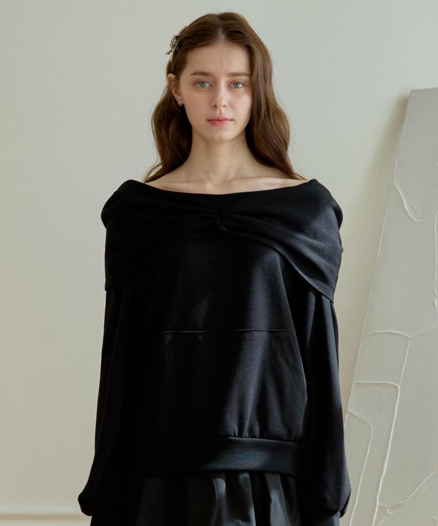 PINK PINEAPPLE Bud Two-Way Hood Sweatshirt_Black