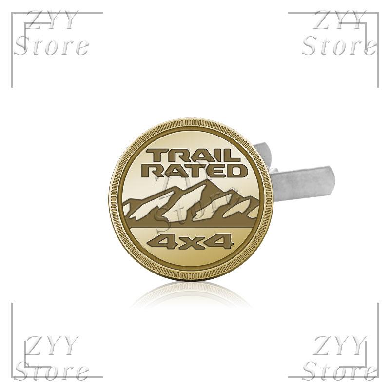 3D Metal Car Grille Emblem 4X4 TRAIL RATED Logo Body Sticker Auto Badge Decals Accessories