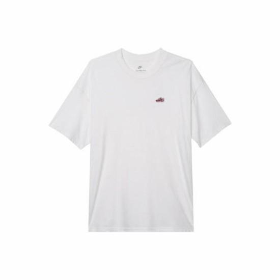 Nike Однотонная футболка-пуловер с коротким рукавом и круглым вырезом для мужчин, белая FQ3763-100