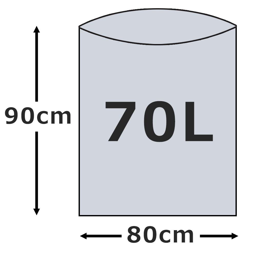 Мешки для мусора 70 л 100 шт. Полупрозрачные пластиковые пакеты коробчатого типа Толстые, тщательно отобранные мусорные пакеты 0,02 мм [мешки бедуинов] (100)
