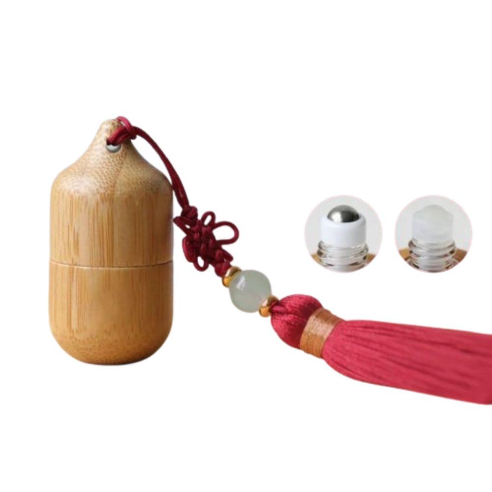 Empty Bottle Essential Oil Bottle Reusable Perfume Bottle Bamboo Roller Ball Bottle Travel