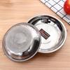 Non-Magnetic Stainless Steel Round Fruit & BBQ Deep Dish Plate