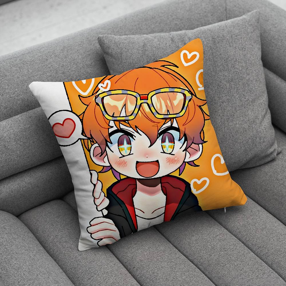 Аниме Mystic Messenger Игра 707 Наволочка Наволочка против пылевых клещей Невидимая молния шелковистый короткий плюш Чехол для подушки дивана