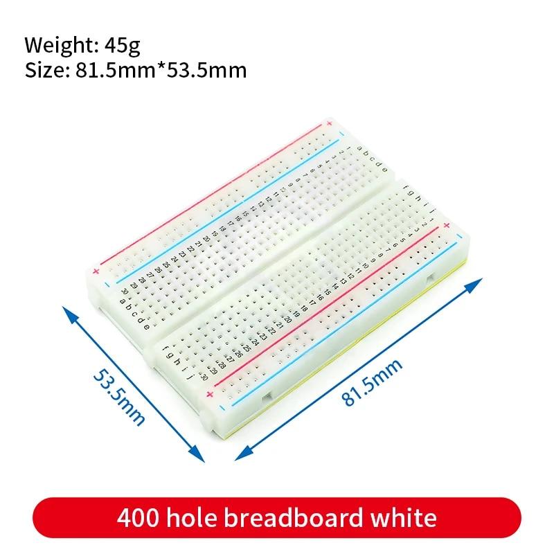 Макетная плата 400 700 750 830 отверстий MB-102 Беспаечная печатная плата Мини-тестовая плата ZY-204 1600 точек Прототип платы Перемычка Кабель DIY Kit