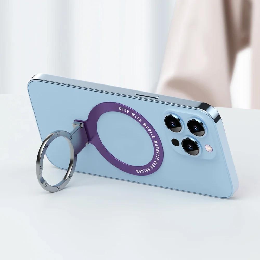 2 в 1 Magsafe держатель для сотового телефона на палец, складная настольная подставка с вращением на 360° для iPhone15 14 Xiaomi Samsung Universal