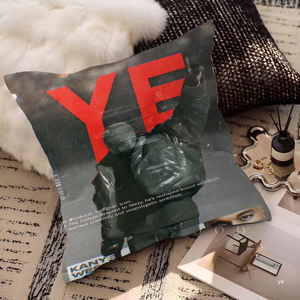 Подушка-чехол для подушки с изображением рэпера K-Kanye W-West Наволочка Декор гостиной дивана дома