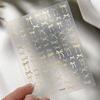 1 лист тисненых наклеек-декалей для ногтей с бантом Y2K, красочные ленты, галстук-бабочка, самоклеящиеся слайдеры, фольга для маникюра, украшение для нейл-арта