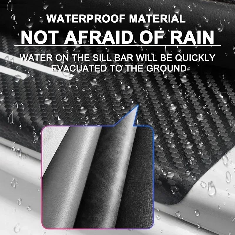 4 шт. Накладка на порог двери автомобиля из углеволокна Защитная наклейка для Toyota Yaris Corolla Avensis Aygo Vitz Vios Yaris Mark-X Mirai