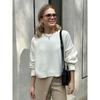 Basic O Neck Basic Sleeve Sweater Women 2025 Oversized Short Knitted Pullovers Female Casual Thick Warm Soft Tops