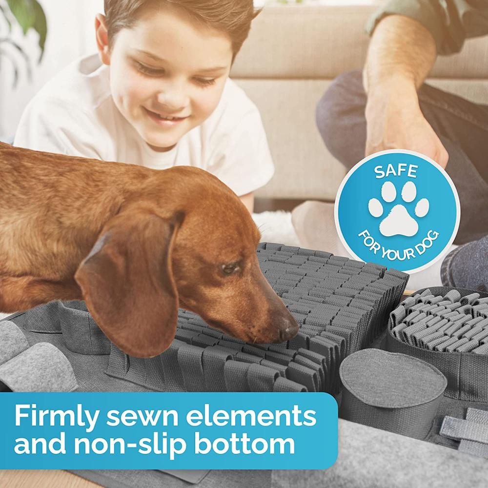 Коврик для собак Snuffle для крупных собак и собак любого размера с 10 тренировочными элементами и 3 уровнями сложности