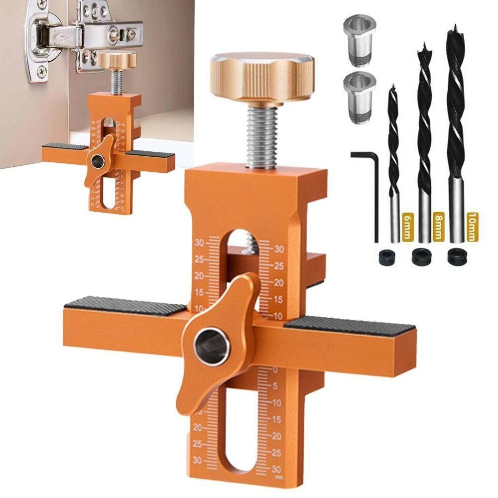 6/8/10mm Cabinet Door Installation Positioner Rebounder Punched Mounting Jig Wardrobe Installation