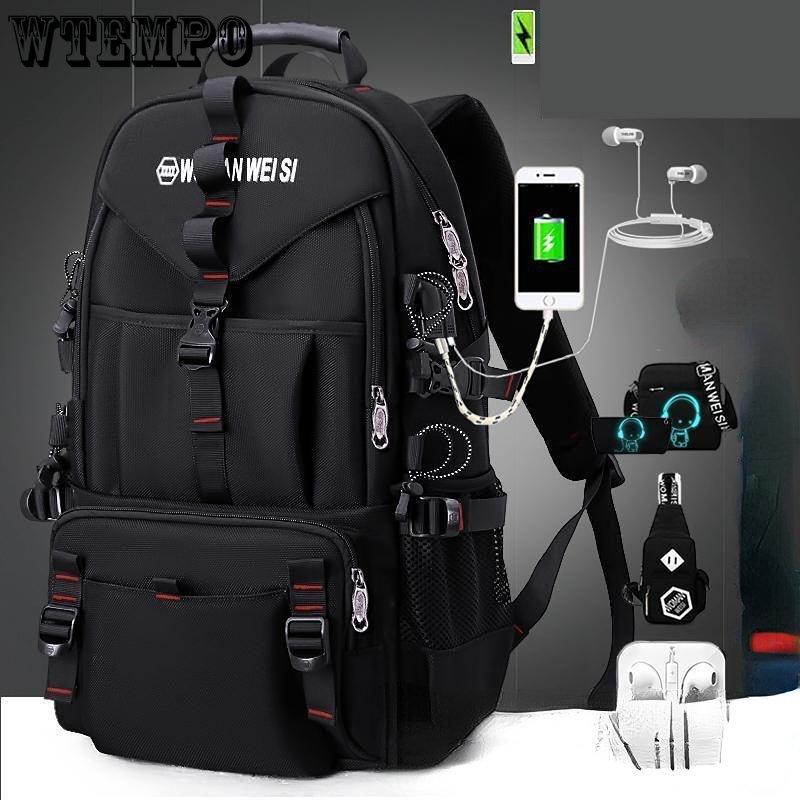 WTEMPO Мужской рюкзак, водонепроницаемый, вместимость 56-75 л