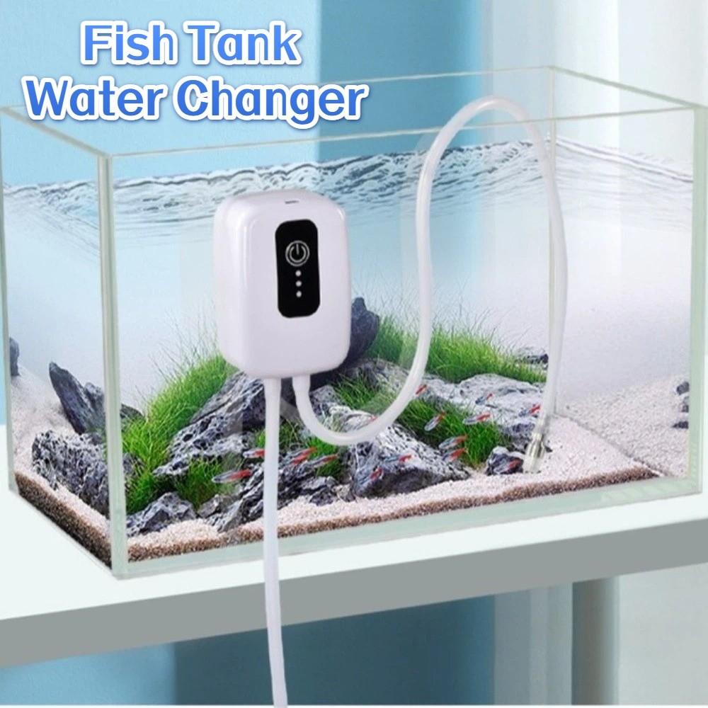Mute Fish Tank Water Changer Mini Electric Suction Drainer Siphon Pump  Aquarium Maintenance